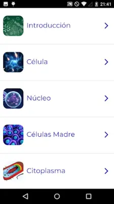 Curso de Biología android App screenshot 3
